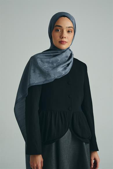 NEDA PAMUK İPEK ŞAL 70*190 CM - GRİ