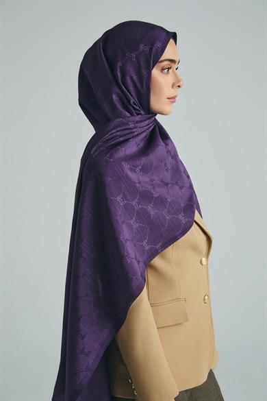 NEDA PAMUK İPEK ŞAL 70*190 CM - MÜRDÜM