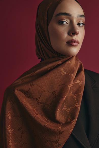 NEDA PAMUK İPEK ŞAL 70*190 CM - TARÇIN