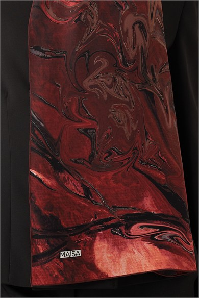 NEFES KREP İPEK ŞAL 70*190 CM - BORDO