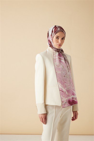 NEFES KREP İPEK ŞAL 70*190 CM - PEMBE