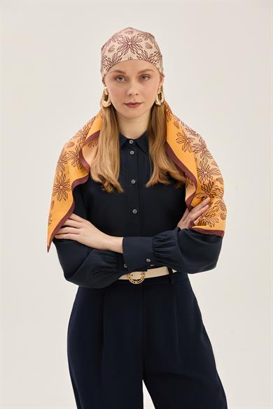 NEVA FLOŞ VİSKON 70*190 CM ŞAL - ACI KAHVE