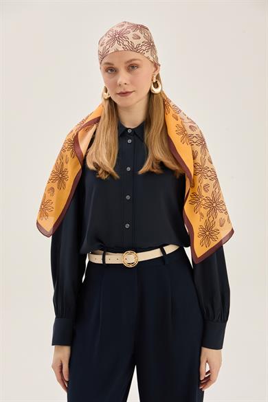 NEVA FLOŞ VİSKON 70*190 CM ŞAL - ACI KAHVE