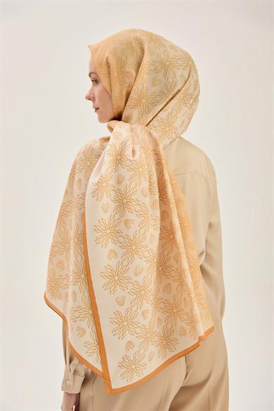 NEVA FLOŞ VİSKON 70*190 CM ŞAL - AÇIK TURUNCU