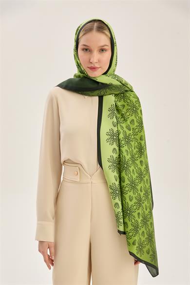 NEVA FLOŞ VİSKON 70*190 CM ŞAL - KOYU YEŞİL