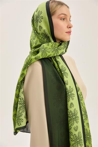 NEVA FLOŞ VİSKON 70*190 CM ŞAL - KOYU YEŞİL