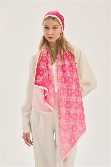 NEVA FLOŞ VİSKON 70*190 CM ŞAL - PEMBE