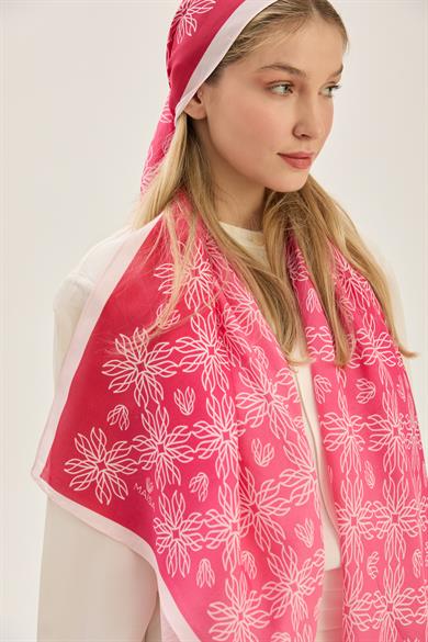 NEVA FLOŞ VİSKON 70*190 CM ŞAL - PEMBE