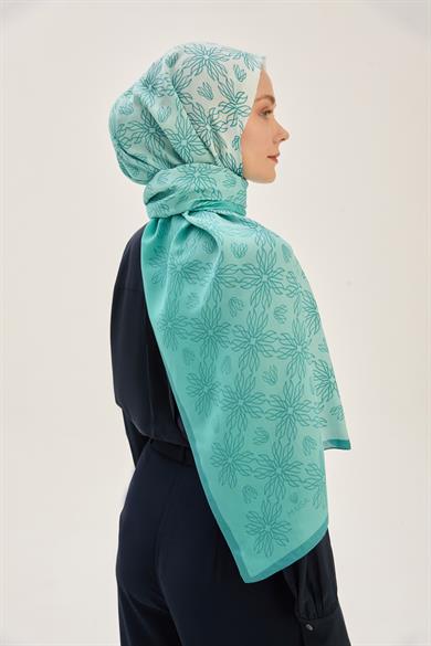 NEVA FLOŞ VİSKON 70*190 CM ŞAL - TURKUAZ