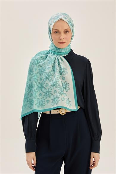 NEVA FLOŞ VİSKON 70*190 CM ŞAL - TURKUAZ