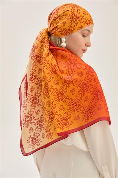 NEVA FLOŞ VİSKON 70*190 CM ŞAL - TURUNCU