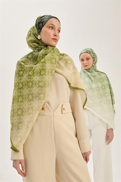 NEVA FLOŞ VİSKON 70*190 CM ŞAL - YEŞİL