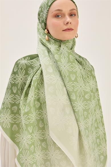 NEVA FLOŞ VİSKON 70*190 CM ŞAL - YEŞİL