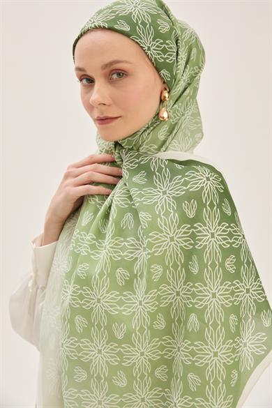 NEVA FLOŞ VİSKON 70*190 CM ŞAL - YEŞİL