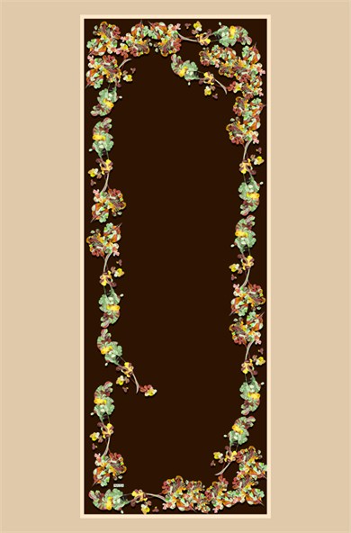 NEVA KREP İPEK ŞAL 70*190 CM - KAHVERENGİ