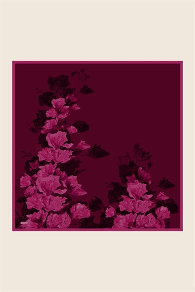 NEVBAHAR TİVİL İPEK EŞARP 90*90 CM - FUŞYA