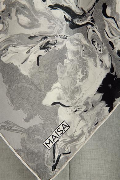 NEVBAHAR TİVİL İPEK EŞARP 90*90 CM - GRİ