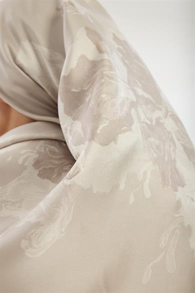 NEVBAHAR TİVİL İPEK EŞARP 90*90 CM - VİZON