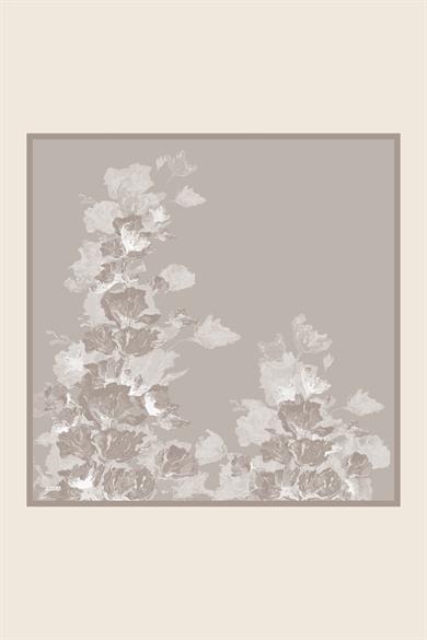 NEVBAHAR TİVİL İPEK EŞARP 90*90 CM - VİZON