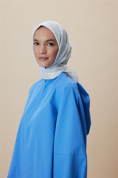 NÜVE TİVİL İPEK EŞARP 90*90 CM - VİZON