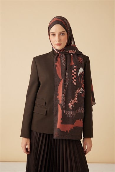 NÜVE YÜN MODAL ŞAL 70*200 CM - BORDO