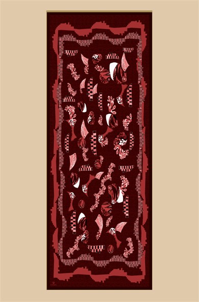 NÜVE YÜN MODAL ŞAL 70*200 CM - BORDO