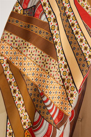 ÖZDE FLOŞ VİSKON ŞAL 70*190 CM - BORDO