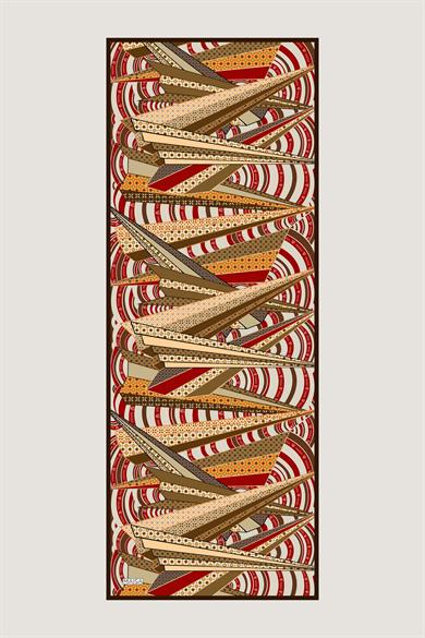 ÖZDE FLOŞ VİSKON ŞAL 70*190 CM - BORDO