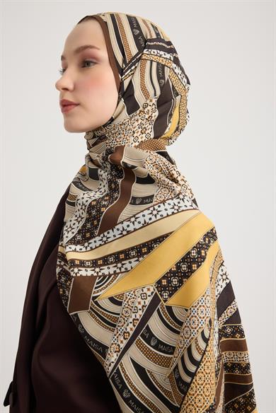 ÖZDE FLOŞ VİSKON ŞAL 70*190 CM - KAHVERENGİ