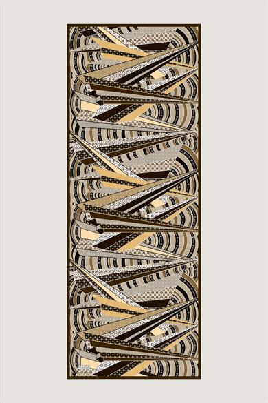 ÖZDE FLOŞ VİSKON ŞAL 70*190 CM - KAHVERENGİ