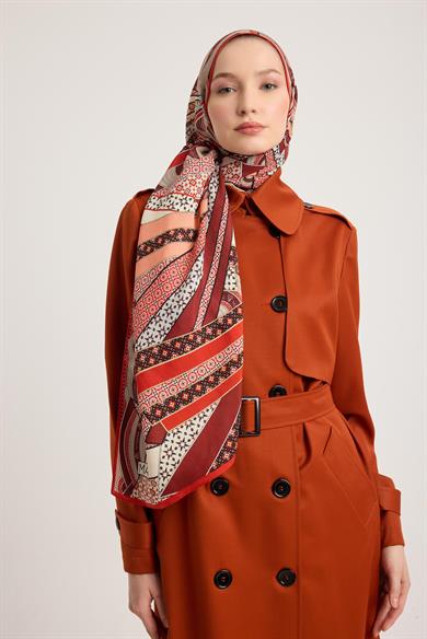 ÖZDE FLOŞ VİSKON ŞAL 70*190 CM - KIRMIZI