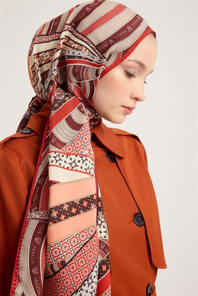 ÖZDE FLOŞ VİSKON ŞAL 70*190 CM - KIRMIZI