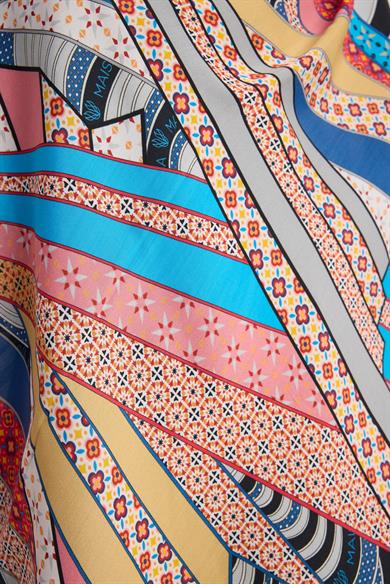 ÖZDE FLOŞ VİSKON ŞAL 70*190 CM - MAVİ