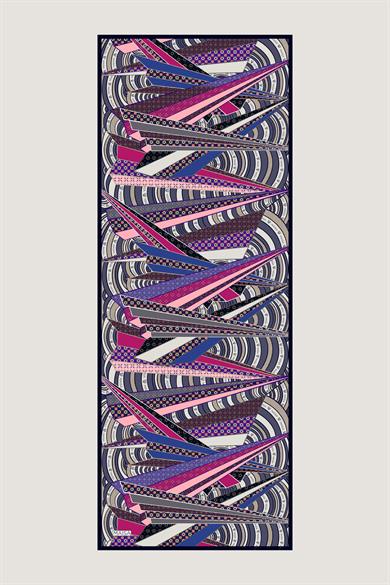 ÖZDE FLOŞ VİSKON ŞAL 70*190 CM - MOR