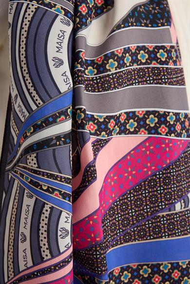 ÖZDE FLOŞ VİSKON ŞAL 70*190 CM - MOR