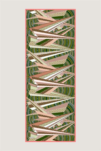 ÖZDE FLOŞ VİSKON ŞAL 70*190 CM - PEMBE