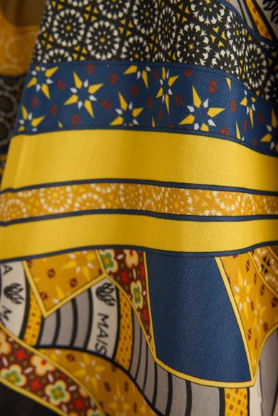 ÖZDE FLOŞ VİSKON ŞAL 70*190 CM - SARI