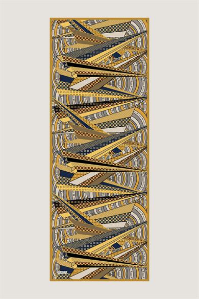 ÖZDE FLOŞ VİSKON ŞAL 70*190 CM - SARI