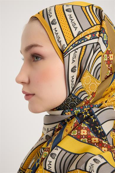 ÖZDE FLOŞ VİSKON ŞAL 70*190 CM - SARI