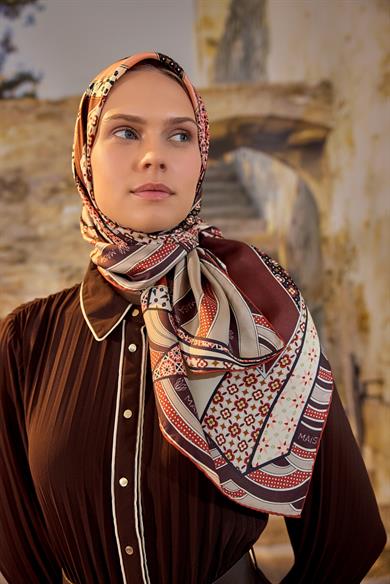 ÖZDE MULBERRY İPEK EŞARP 90*90 CM - KIRMIZI