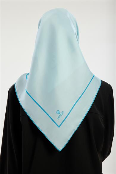 PAK TİVİL İPEK EŞARP 90*90 CM - AÇIK MAVİ