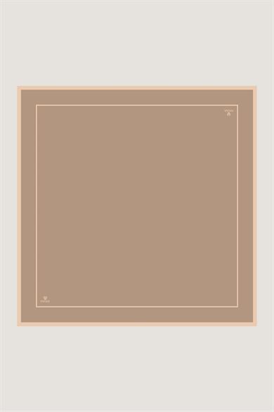 PAK TİVİL İPEK EŞARP 90*90 CM - CAMEL