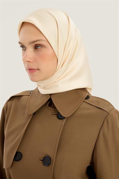 PAK TİVİL İPEK EŞARP 90*90 CM - EKRU