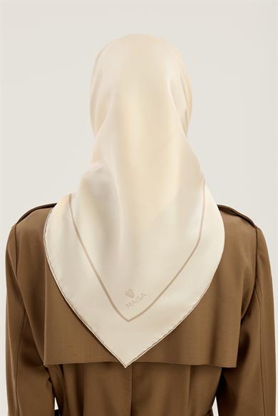 PAK TİVİL İPEK EŞARP 90*90 CM - EKRU