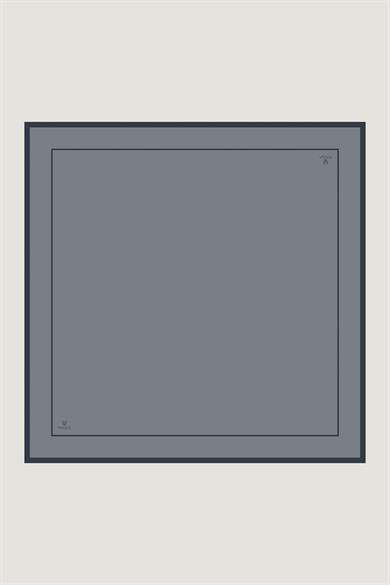PAK TİVİL İPEK EŞARP 90*90 CM - KOYU GRİ