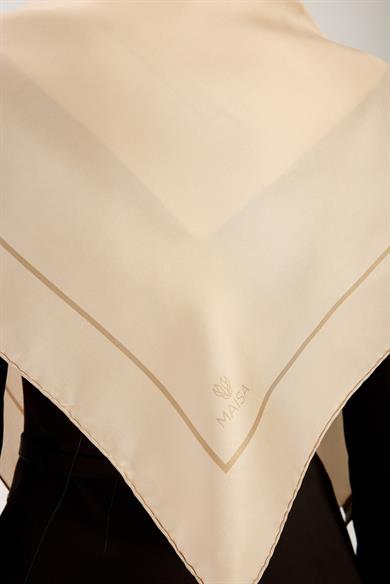 PAK TİVİL İPEK EŞARP 90*90 CM - KREM