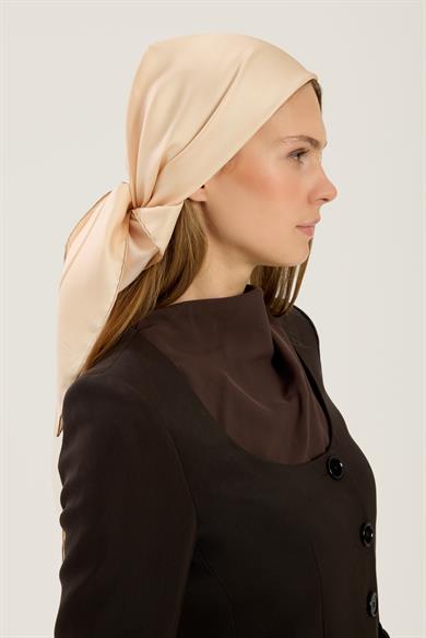 PAK TİVİL İPEK EŞARP 90*90 CM - KREM