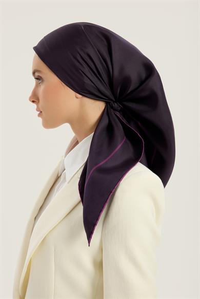 PAK TİVİL İPEK EŞARP 90*90 CM - MÜRDÜM