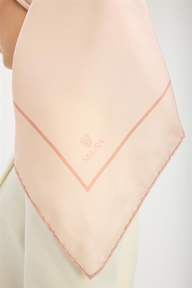 PAK TİVİL İPEK EŞARP 90*90 CM - PUDRA PEMBE