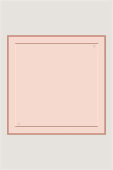 PAK TİVİL İPEK EŞARP 90*90 CM - PUDRA PEMBE